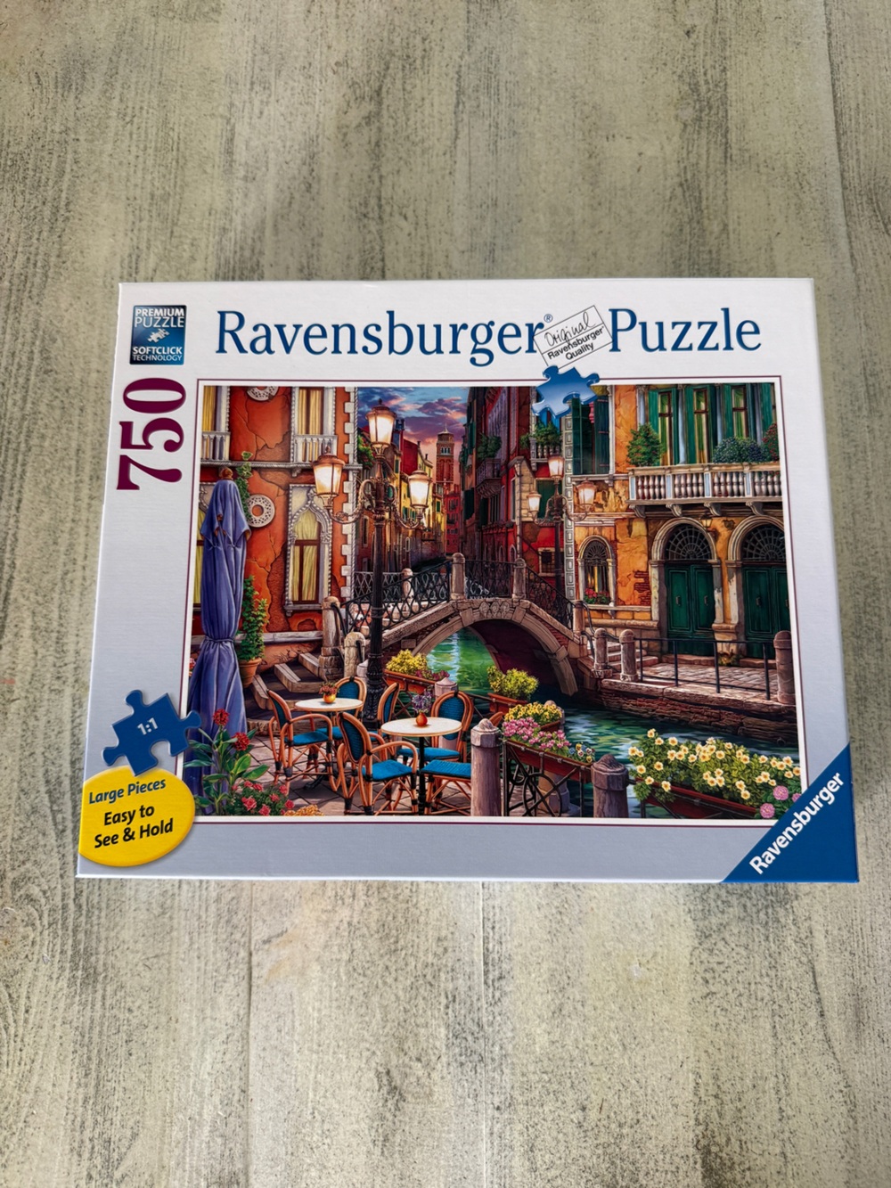 Ravensburger 750-Piece Venice Canal Puzzle - White/Blue Box Art